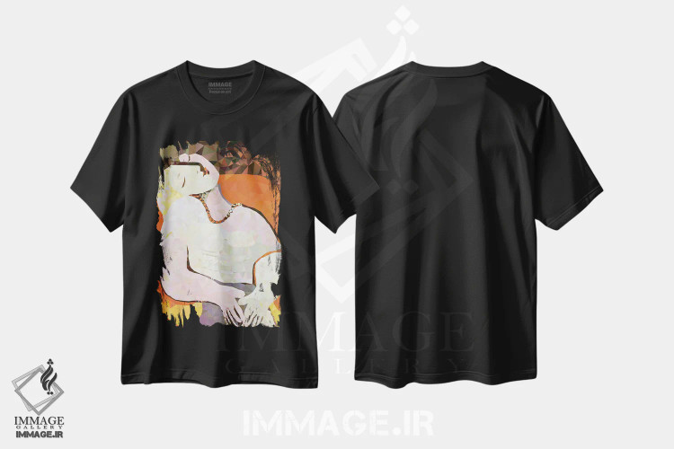 تیشرت مشکی طرح دار رویا، هنر دیجیتال اثر فایو بای فایو کالکتیو | فروشگاه ایماژ