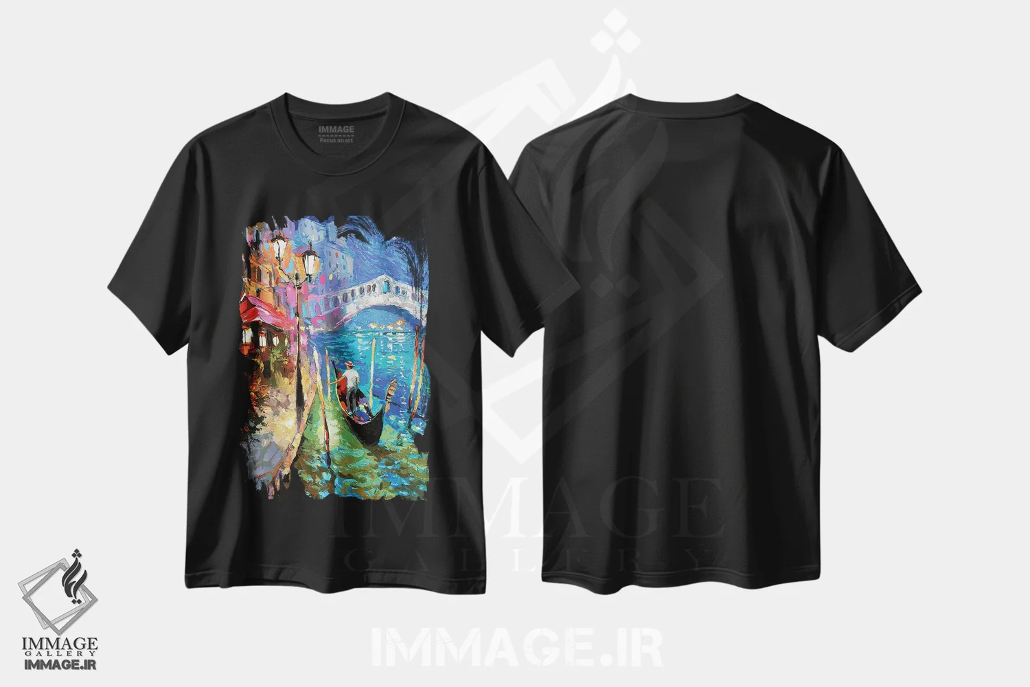 تیشرت مشکی طرح دار مهتاب مرموز، مدیوم اثر دمیتری اسپیروس | immage.ir