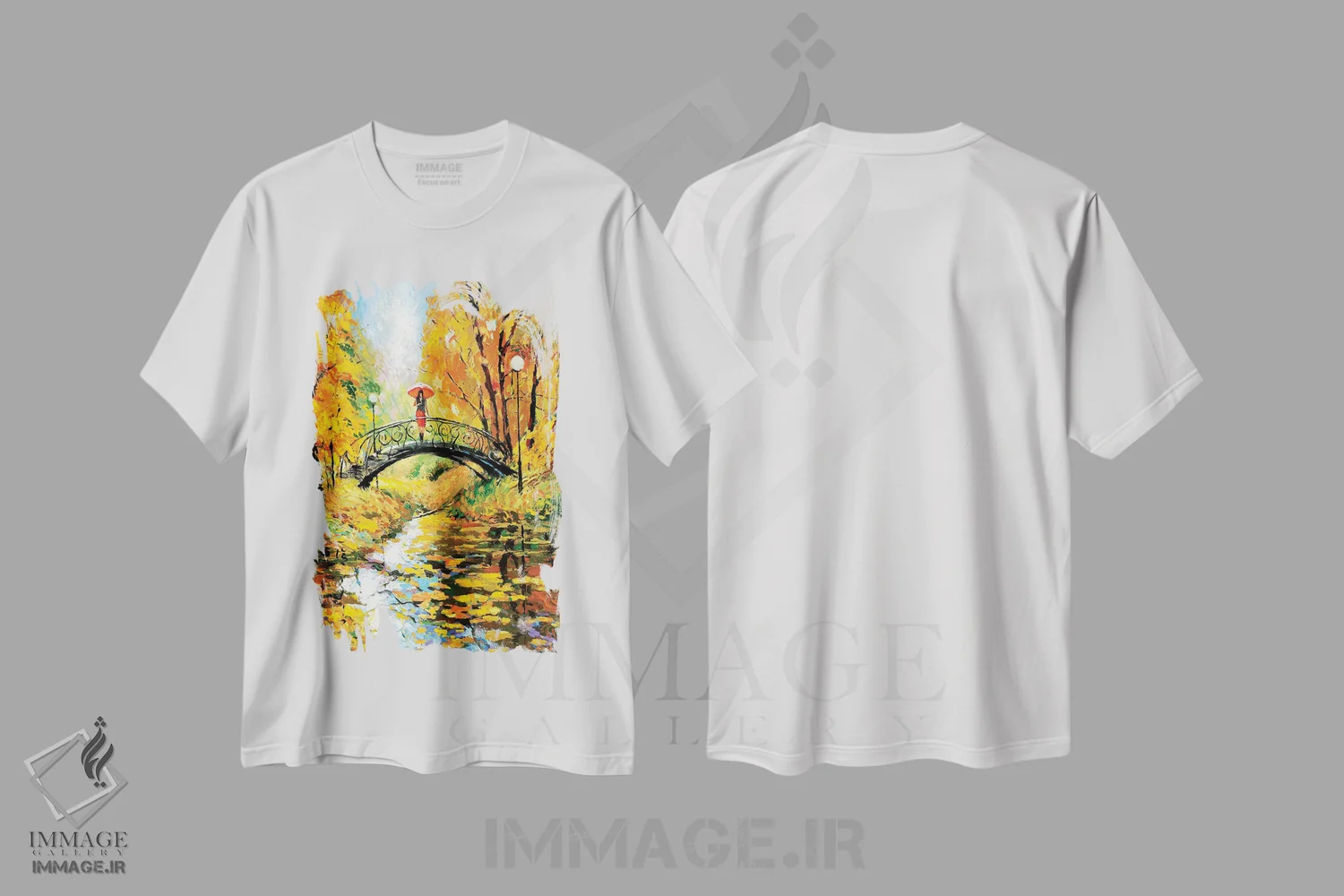 تیشرت سفید طرح دار انتظار، مدیوم اثر دمیتری اسپیروس | فروشگاه ایماژ