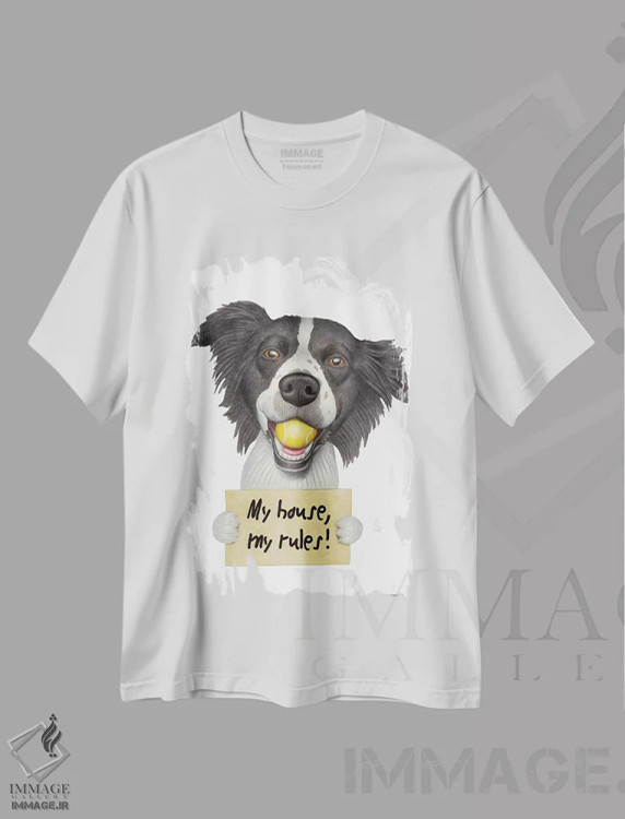 تیشرت سفید طرح دار بردر کولی، تزئینی اثر دنی گوردون | immage.ir