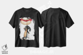 تیشرت مشکی طرح دار داشهوند سیاه با بادکنک هات داگ، تزئینی اثر دنی گوردون | immage.ir