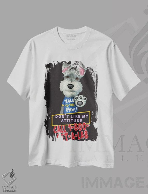 تیشرت سفید طرح دار شنوزر: یک لابرادور بگیر!، هنر دیجیتال اثر دنی گوردون | فروشگاه ایماژ