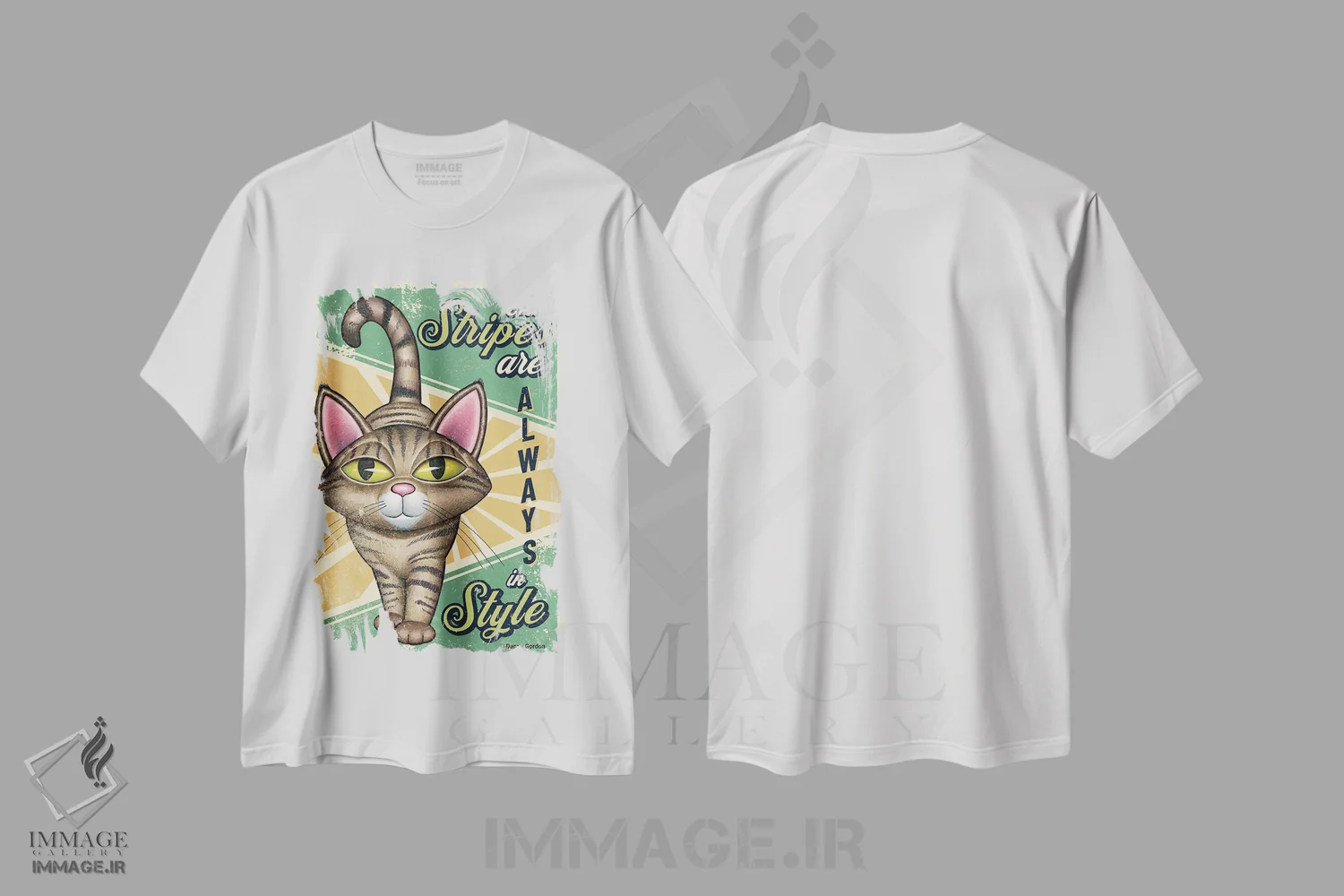 تیشرت سفید طرح دار همیشه خوش استایل!، هنر دیجیتال اثر دنی گوردون | immage.ir