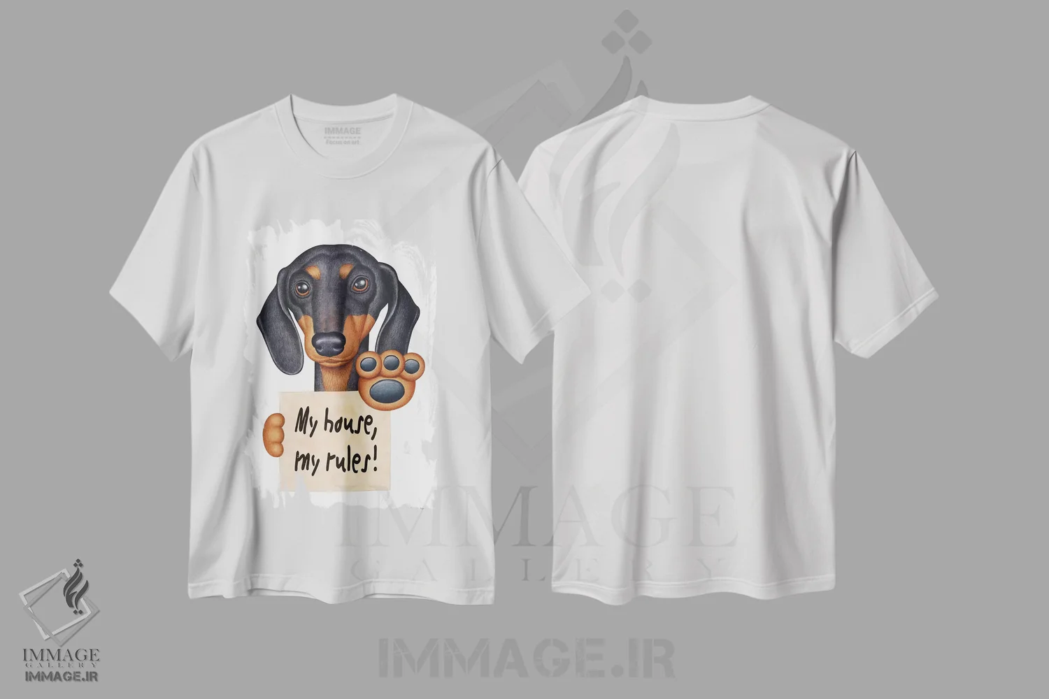 تیشرت سفید طرح دار خانه من، داشهوند، تزئینی اثر دنی گوردون | immage.ir