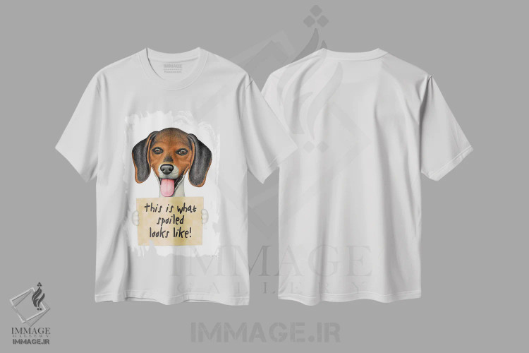 تیشرت سفید طرح دار بیگل لوس، تزئینی اثر دنی گوردون | immage.ir