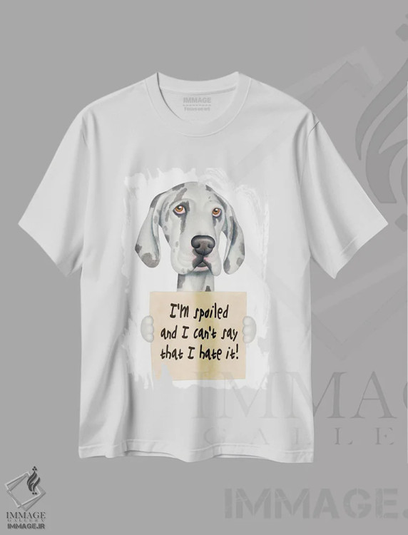 تیشرت سفید طرح دار گریت دین: من لوسم، تزئینی اثر دنی گوردون | immage.ir