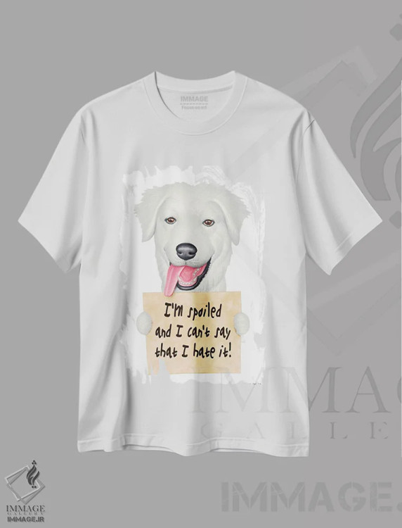 تیشرت سفید طرح دار گریت پیرنه، تزئینی اثر دنی گوردون | immage.ir