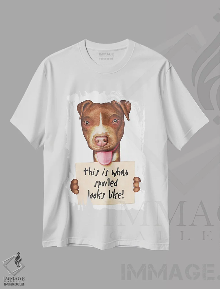 تیشرت سفید طرح دار پیت بول، تزئینی اثر دنی گوردون | immage.ir