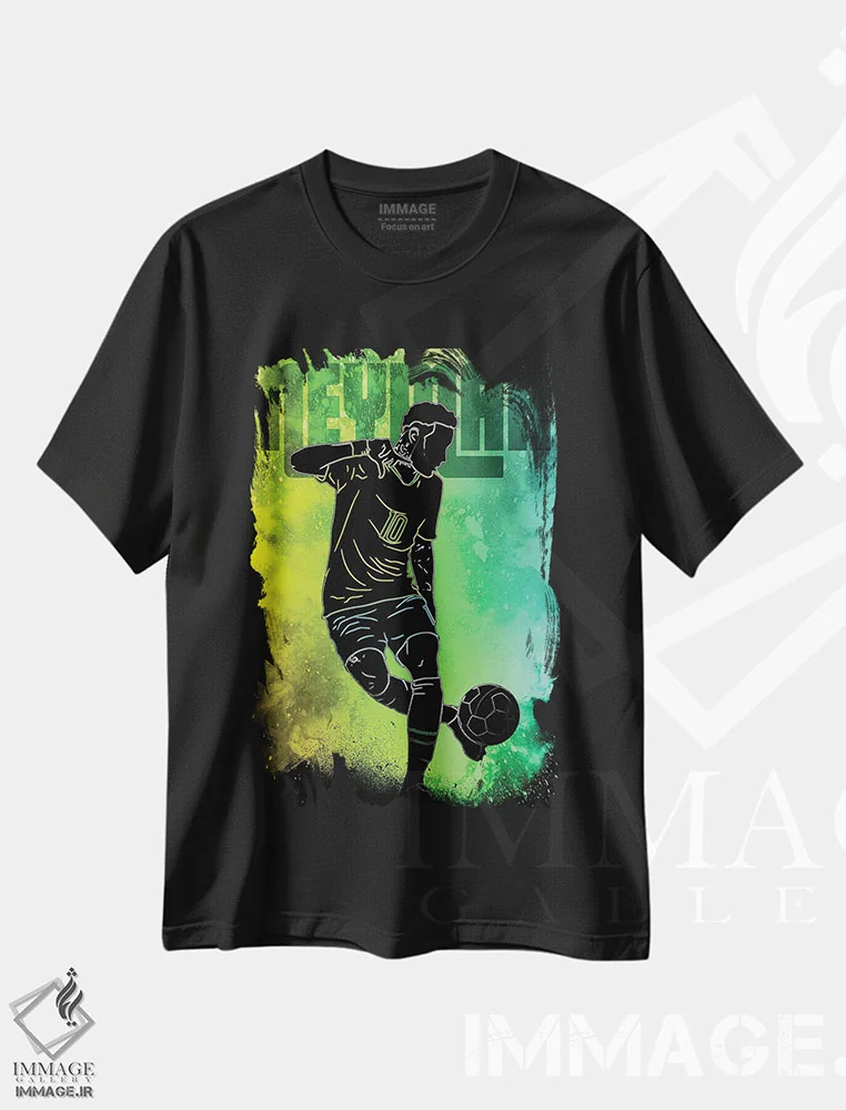 تیشرت مشکی طرح دار روح نی اثر دانی آرت | فروشگاه ایماژ