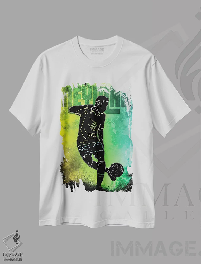 تیشرت سفید طرح دار روح نی اثر دانی آرت | immage.ir