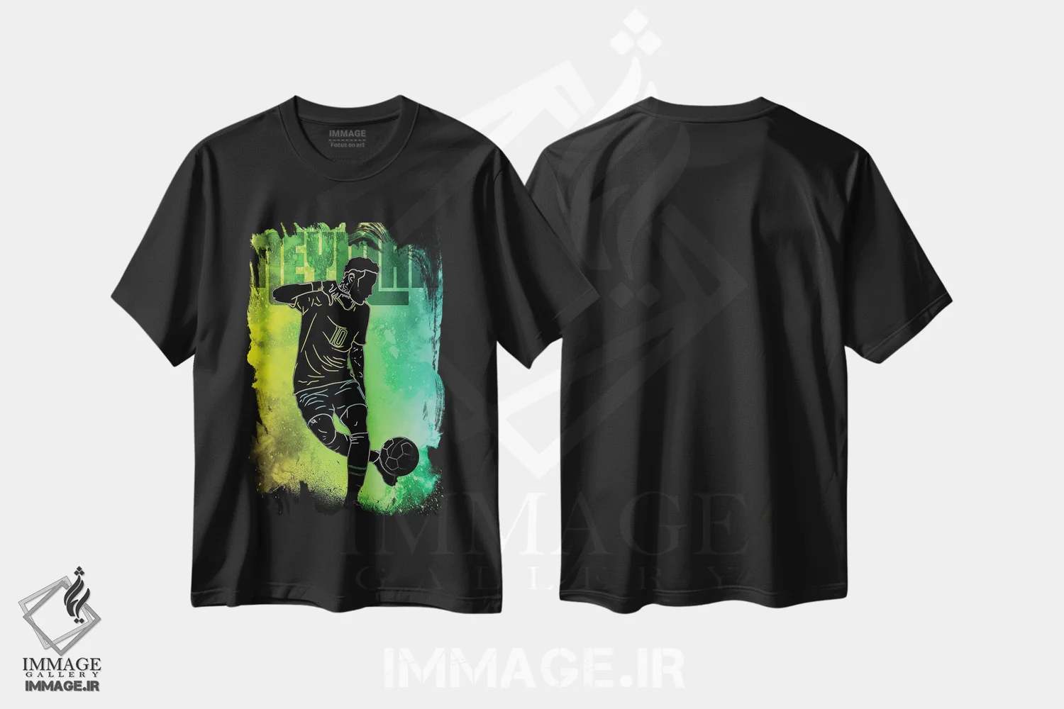 تیشرت مشکی طرح دار روح نی اثر دانی آرت | فروشگاه ایماژ