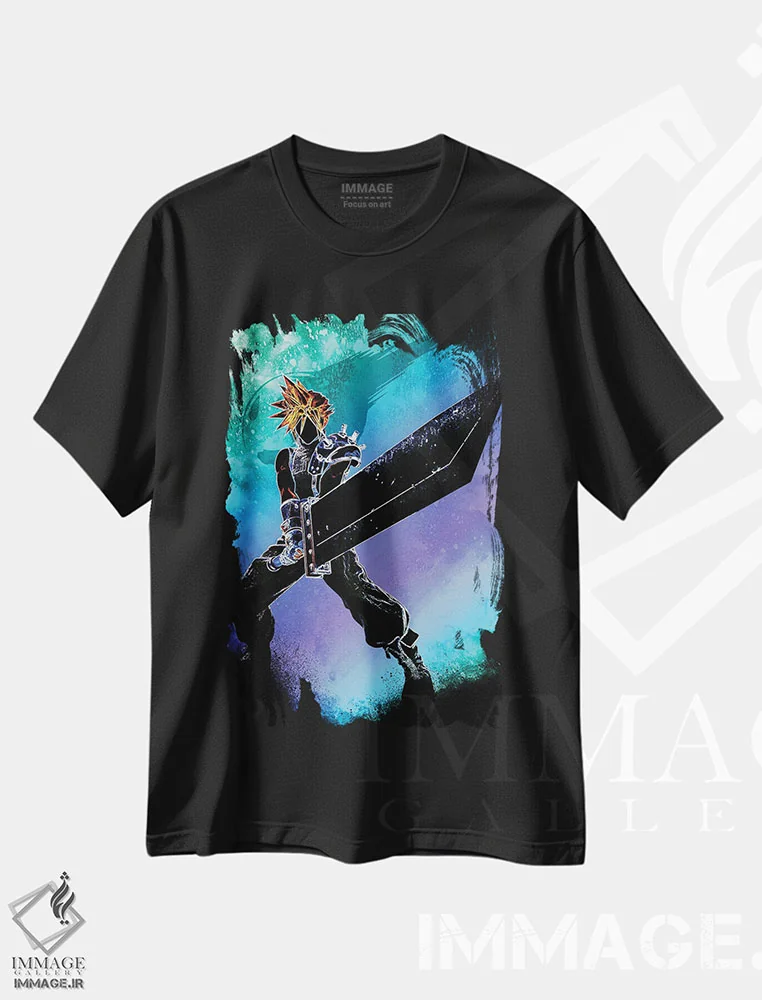 تیشرت مشکی طرح دار روح سرباز سابق، هنر دیجیتال اثر دانی آرت | فروشگاه ایماژ
