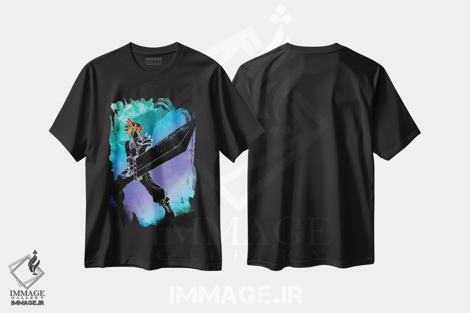 تیشرت مشکی طرح دار روح سرباز سابق، هنر دیجیتال اثر دانی آرت | فروشگاه ایماژ