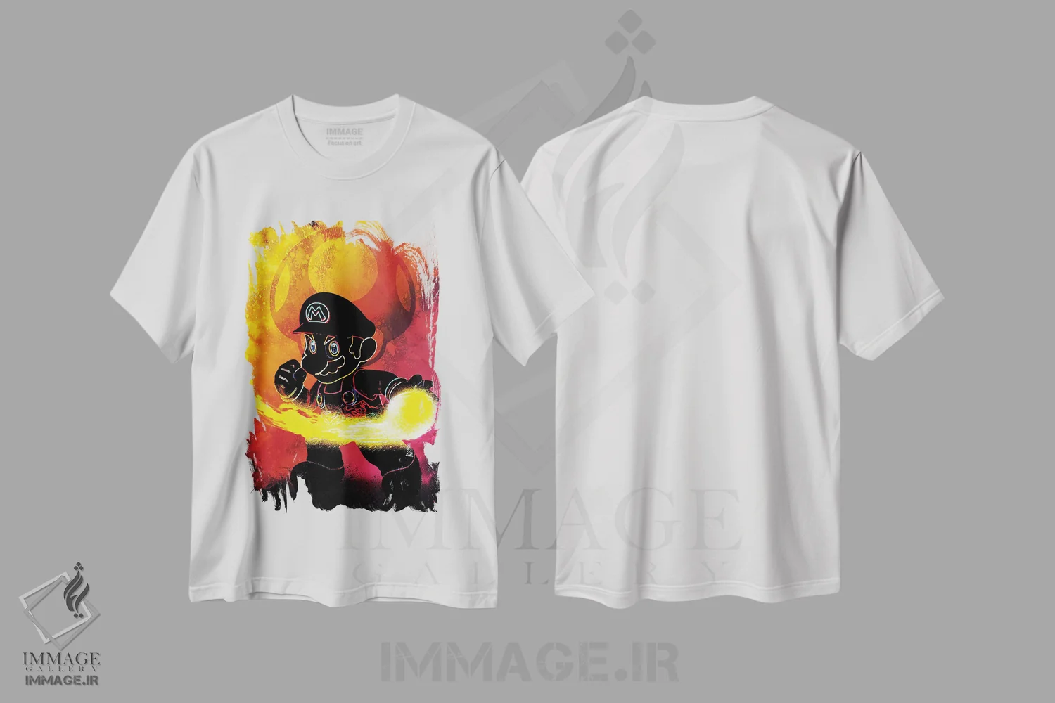 تیشرت سفید طرح دار روح لوله کش قرمز، هنر دیجیتال اثر دانی آرت | فروشگاه ایماژ