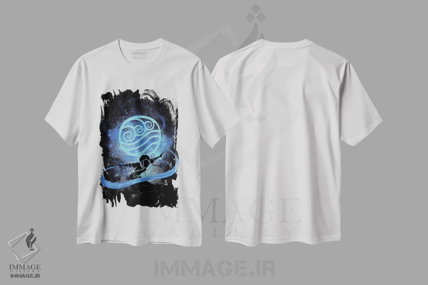 تیشرت سفید طرح دار هنر خواهر آب، هنر دیجیتال اثر دانی آرت | فروشگاه ایماژ