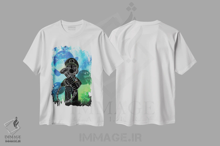 تیشرت سفید طرح دار روح شکارچی ارواح، هنر دیجیتال اثر دانی آرت | فروشگاه ایماژ