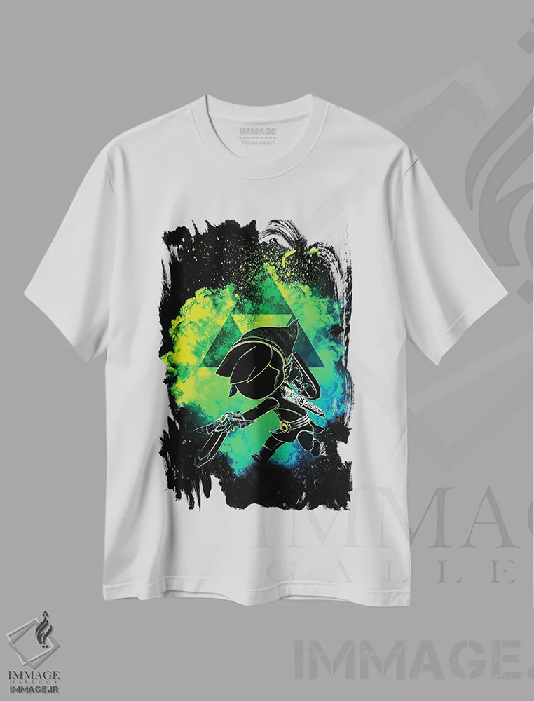 تیشرت سفید طرح دار روح باد، هنر دیجیتال اثر دانی آرت | فروشگاه ایماژ