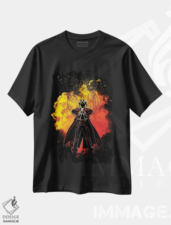 تیشرت مشکی طرح دار روح کیمیاگر، هنر دیجیتال اثر دانی آرت | immage.ir