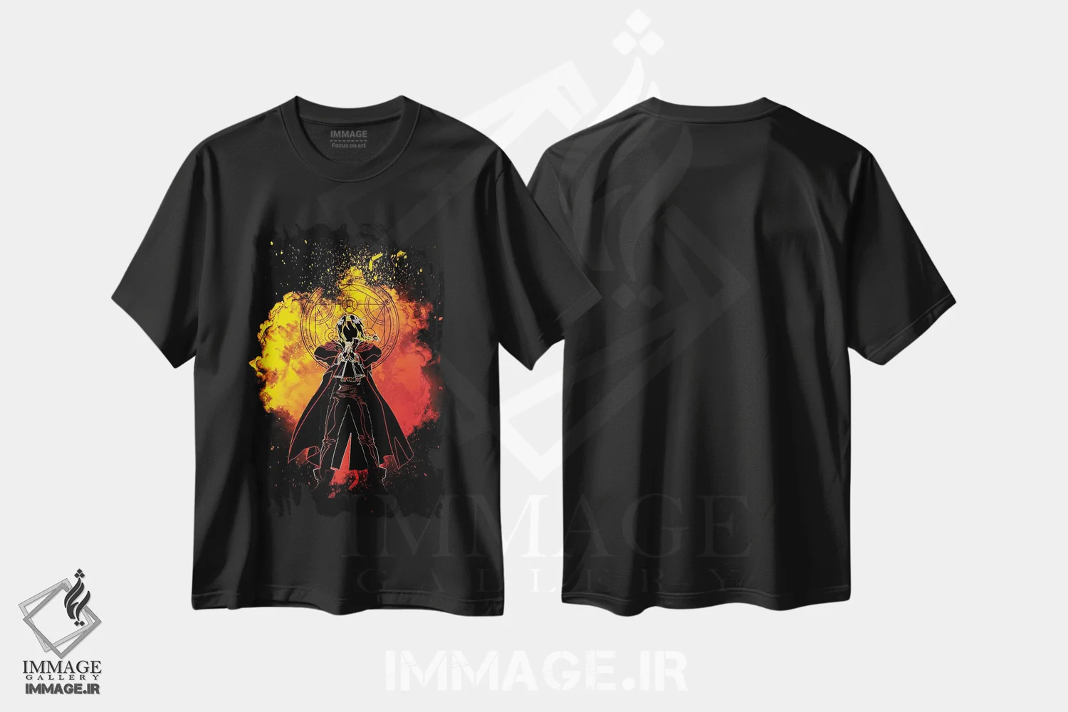 تیشرت مشکی طرح دار روح کیمیاگر، هنر دیجیتال اثر دانی آرت | immage.ir