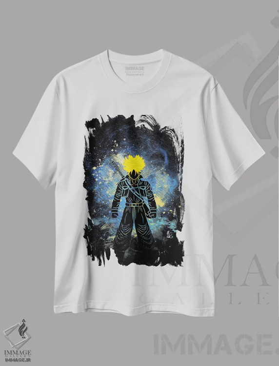 تیشرت سفید طرح دار هنر پسر آینده، هنر دیجیتال اثر دانی آرت | immage.ir