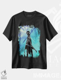 تیشرت مشکی طرح دار روح شمشیرباز سیاه، هنر دیجیتال اثر دانی آرت | فروشگاه ایماژ