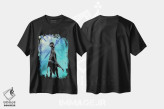 تیشرت مشکی طرح دار روح شمشیرباز سیاه، هنر دیجیتال اثر دانی آرت | فروشگاه ایماژ