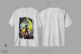 تیشرت سفید طرح دار هنر ماه، هنر دیجیتال اثر دانی آرت | فروشگاه ایماژ