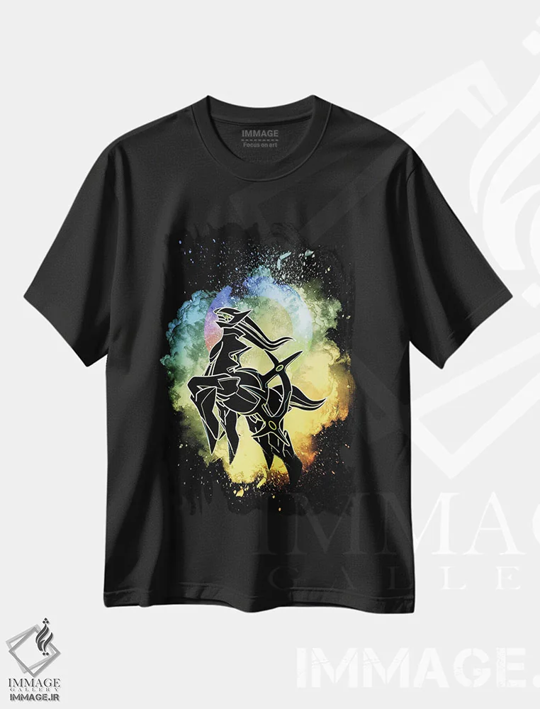 تیشرت مشکی طرح دار روح اصل، هنر دیجیتال اثر دانی آرت | immage.ir