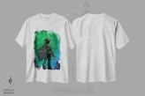 تیشرت سفید طرح دار روح قهرمان زمان، هنر دیجیتال اثر دانی آرت | فروشگاه ایماژ
