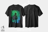 تیشرت مشکی طرح دار روح قهرمان زمان، هنر دیجیتال اثر دانی آرت | immage.ir