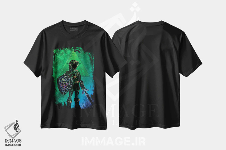 تیشرت مشکی طرح دار روح قهرمان زمان، هنر دیجیتال اثر دانی آرت | immage.ir