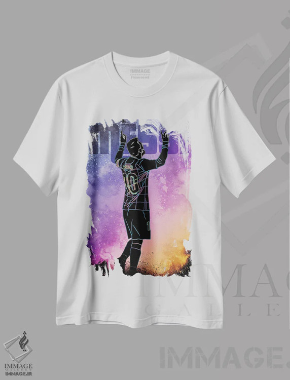 تیشرت سفید طرح دار روح پولگا، هنر دیجیتال اثر دانی آرت | immage.ir