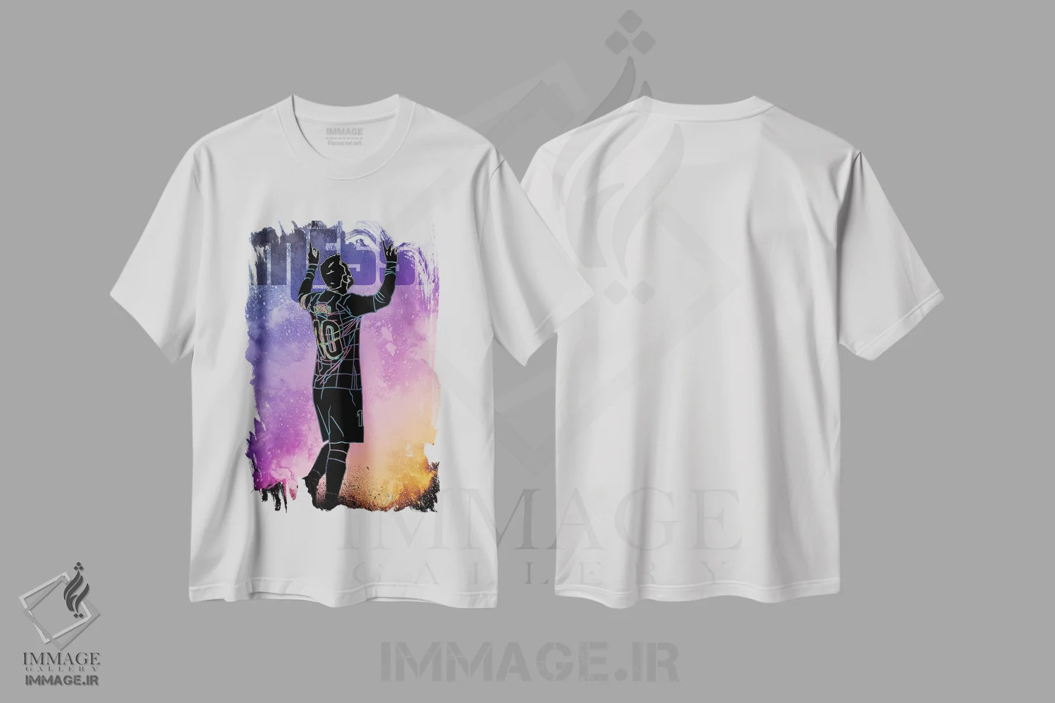 تیشرت سفید طرح دار روح پولگا، هنر دیجیتال اثر دانی آرت | immage.ir