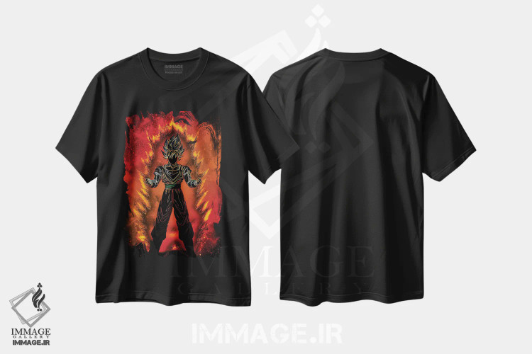 تیشرت مشکی طرح دار روح سایان، هنر دیجیتال اثر دانی آرت | immage.ir
