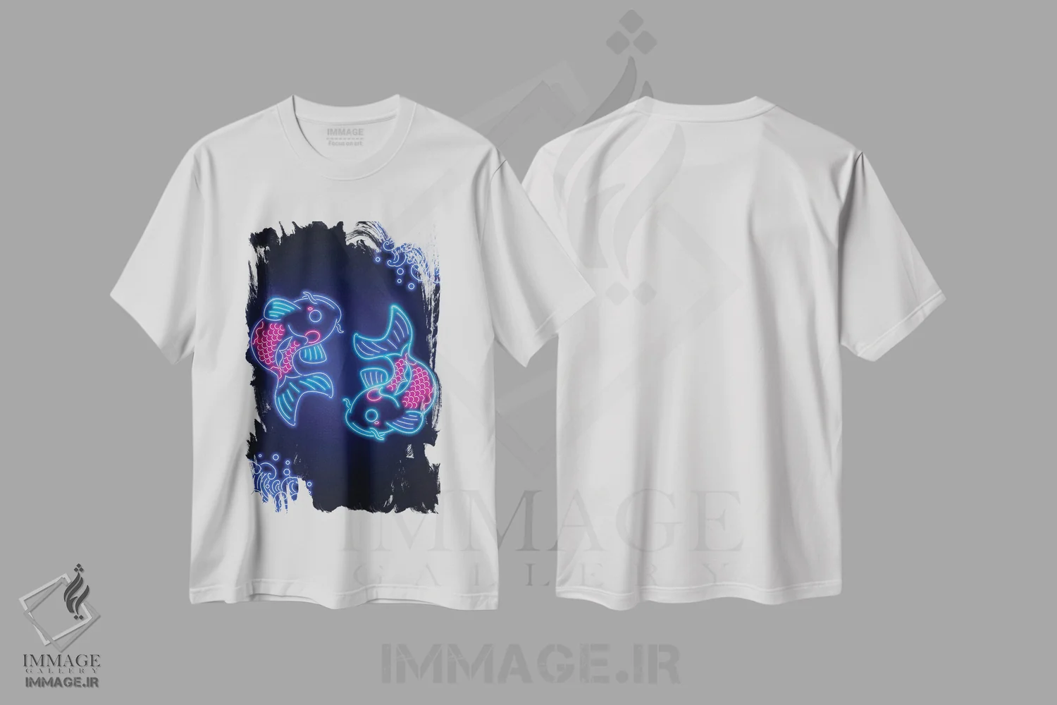 تیشرت سفید طرح دار کوینئونی، هنر دیجیتال اثر دانی آرت | immage.ir