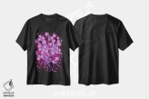 تیشرت مشکی طرح دار ساکورای نئونی، هنر دیجیتال اثر دانی آرت | immage.ir