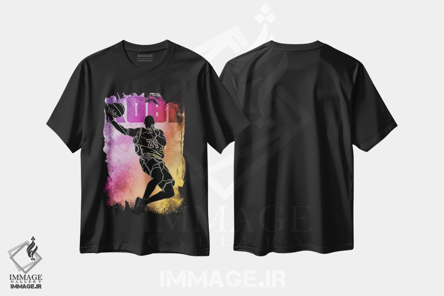 تیشرت مشکی طرح دار روح کوبه، هنر دیجیتال اثر دانی آرت | فروشگاه ایماژ