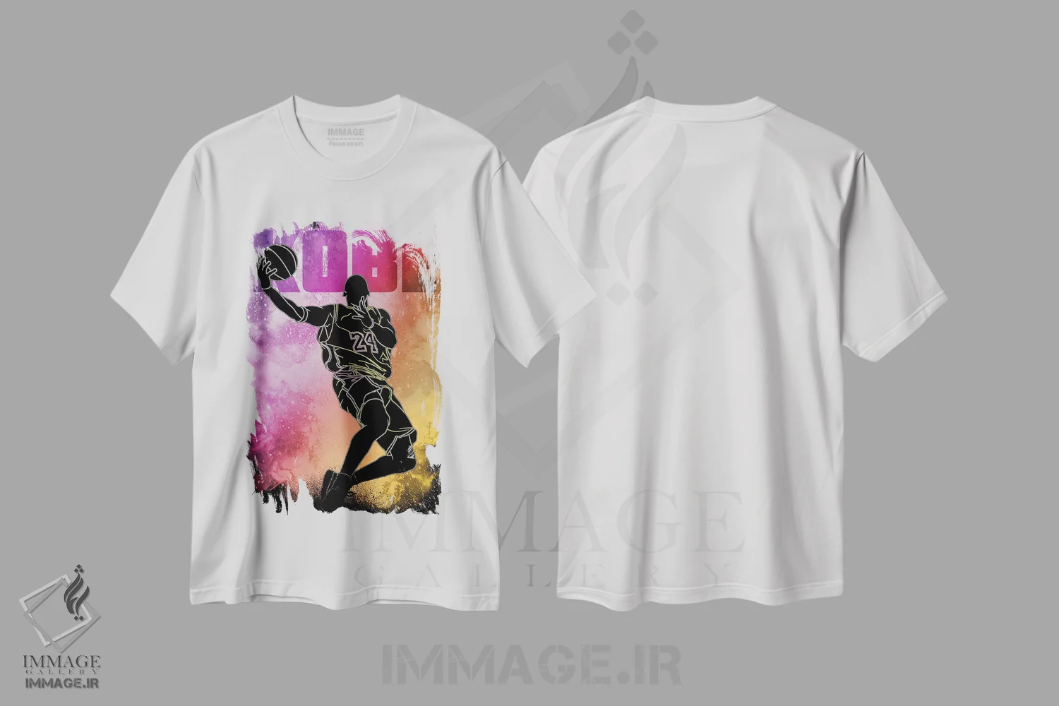 تیشرت سفید طرح دار روح کوبه، هنر دیجیتال اثر دانی آرت | immage.ir