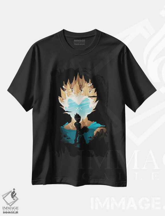 تیشرت مشکی طرح دار فداکاری، هنر دیجیتال اثر دانی آرت | فروشگاه ایماژ