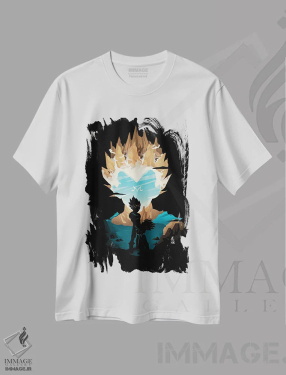 تیشرت سفید طرح دار فداکاری، هنر دیجیتال اثر دانی آرت | immage.ir