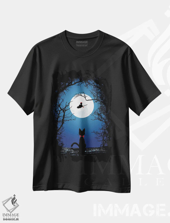 تیشرت مشکی طرح دار با روح خود پرواز کن، هنر دیجیتال اثر دانی آرت | immage.ir