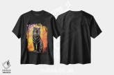 تیشرت مشکی طرح دار روح ببر، هنر دیجیتال اثر دانی آرت | فروشگاه ایماژ