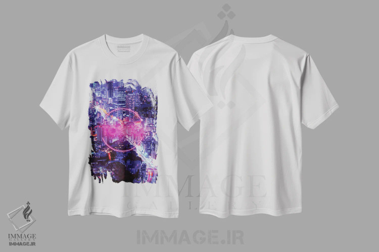 تیشرت سفید طرح دار توکیو در شب، هنر دیجیتال اثر دانی آرت | فروشگاه ایماژ
