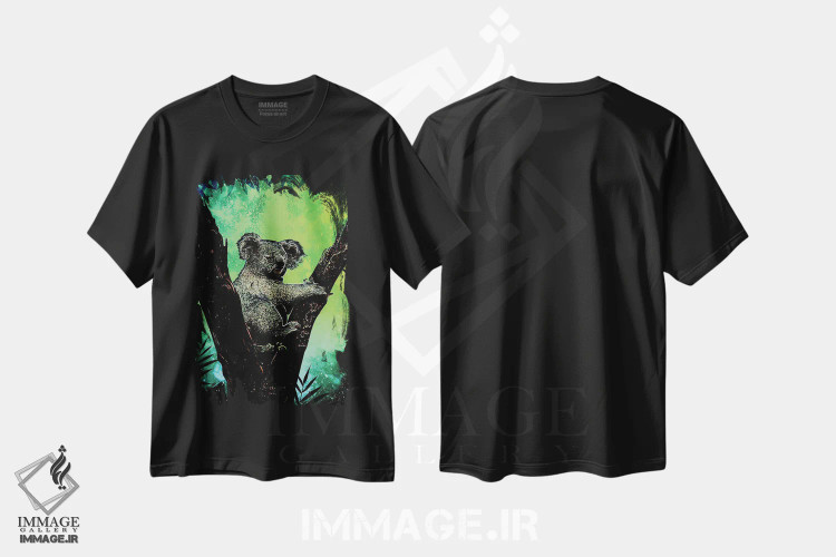 تیشرت مشکی طرح دار روح کوآلا، هنر دیجیتال اثر دانی آرت | فروشگاه ایماژ