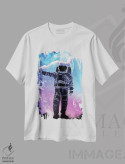 تیشرت سفید طرح دار روح فضانورد، هنر دیجیتال اثر دانی آرت | immage.ir