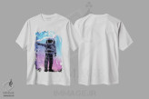تیشرت سفید طرح دار روح فضانورد، هنر دیجیتال اثر دانی آرت | immage.ir