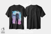 تیشرت مشکی طرح دار روح فضانورد، هنر دیجیتال اثر دانی آرت | فروشگاه ایماژ