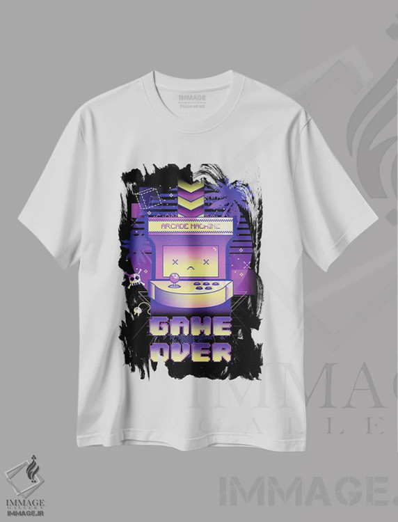 تیشرت سفید طرح دار پایان بازی، هنر دیجیتال اثر دانی آرت | فروشگاه ایماژ