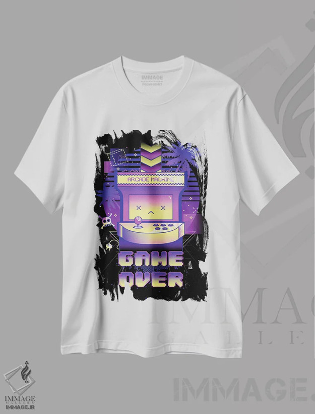 تیشرت سفید طرح دار پایان بازی، هنر دیجیتال اثر دانی آرت | فروشگاه ایماژ