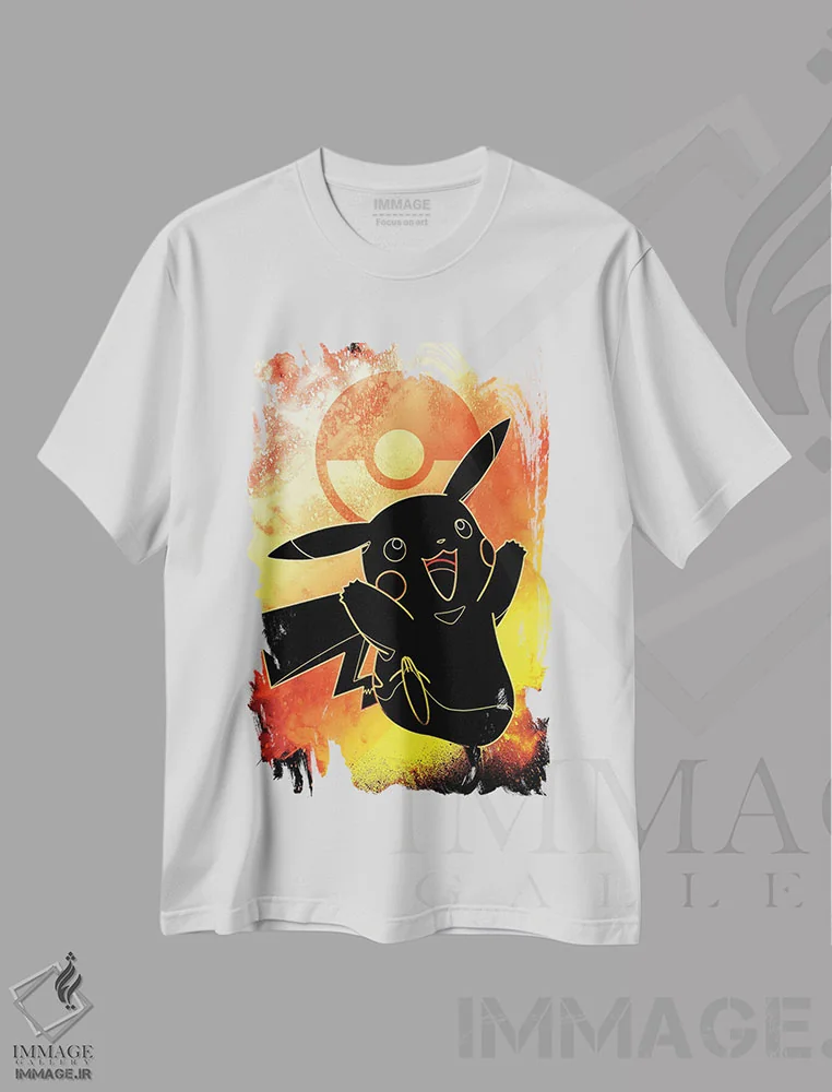 تیشرت سفید طرح دار روح جنگجوی تندر، هنر دیجیتال اثر دانی آرت | فروشگاه ایماژ